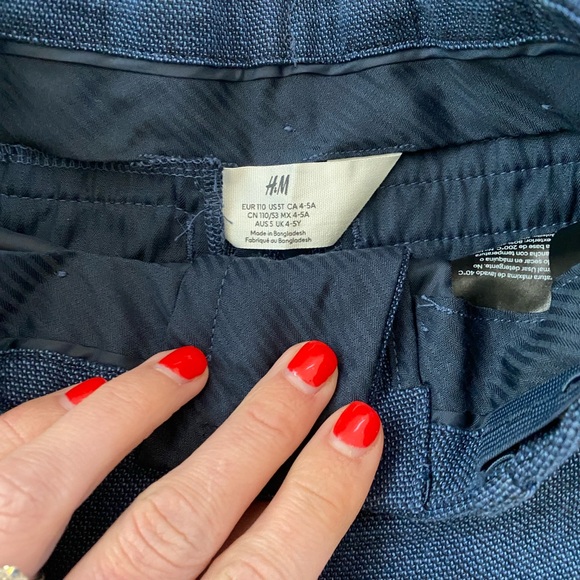 Navy H&M Boys Suit with Button Down Shirt - Picture 3 of 6